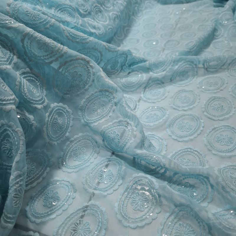 kain sifon bordir - kain chiffon bordir - kain sifon bordir Payet - kain butik