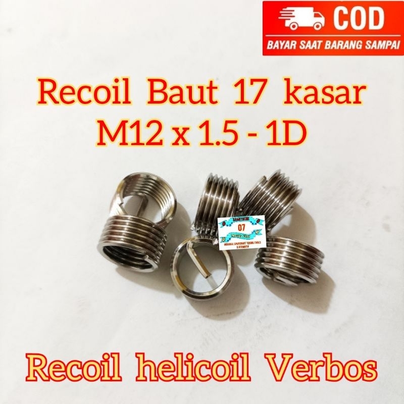 recoil Baut 17 kasar drat pendek pengganti drat rusak slek dol baut 17 kasar