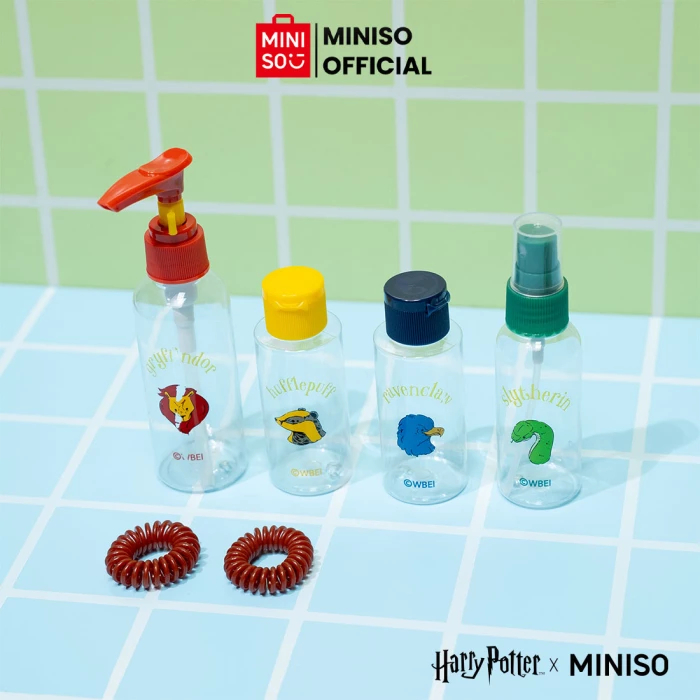 Miniso X Harry Potter Academy Travel Set 7Pcs Hello Kitty Travel Pack Set Botol Mini Kosmetik Lengka
