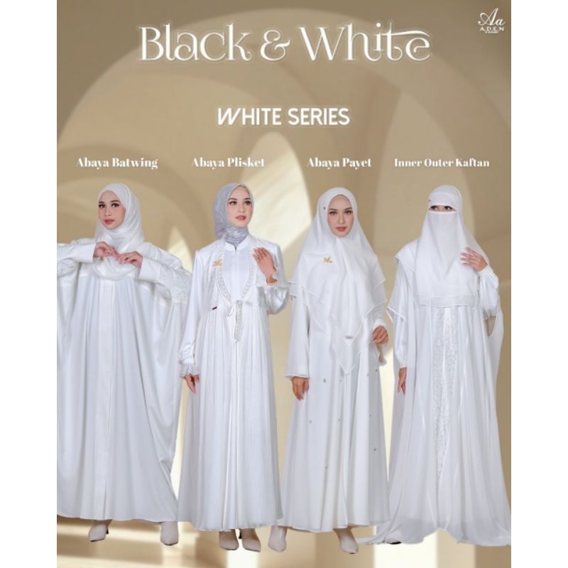 READY STOK ‼️BLACK WHITE SERIES IED ADHA ADEN HIJAB