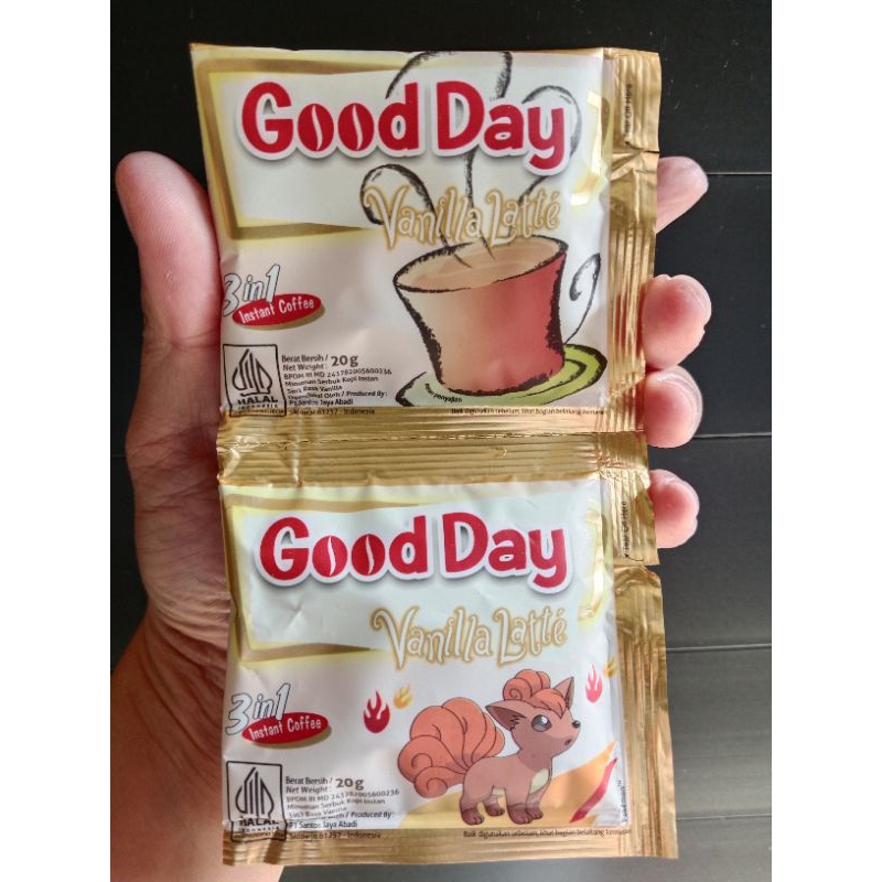

Good Day Vanilla Latte 3in1 Kemasan 1 Renceng isi 10 Sachet