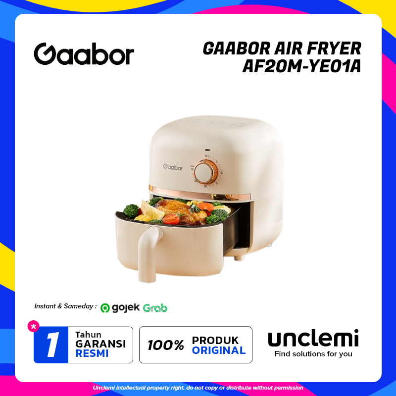 Gaabor Air Fryer Kecil Low Watt Kapasitas 2L / AF20M-YE01A
