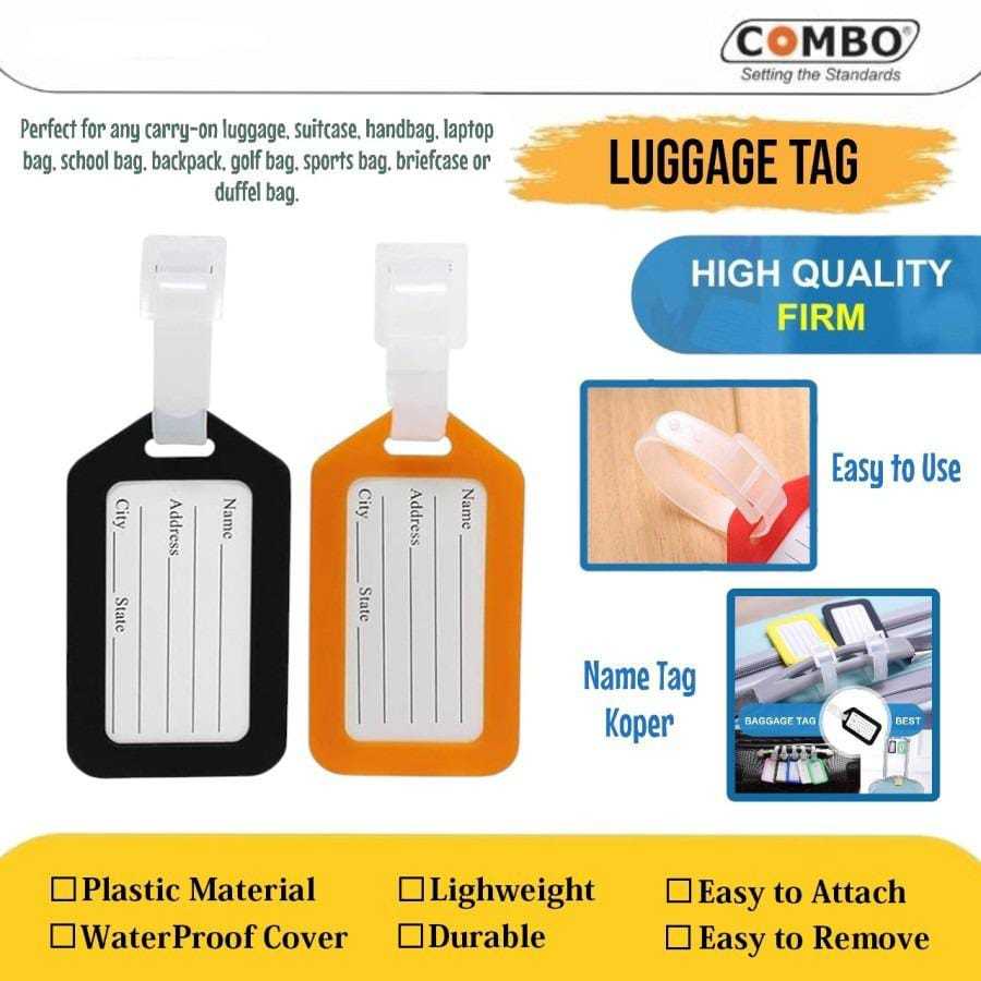Name Tag Koper / Tag Luggage / Luggage Tag Plastik / Tag Gantungan Koper / Name Tag Tas / Penanda Ko