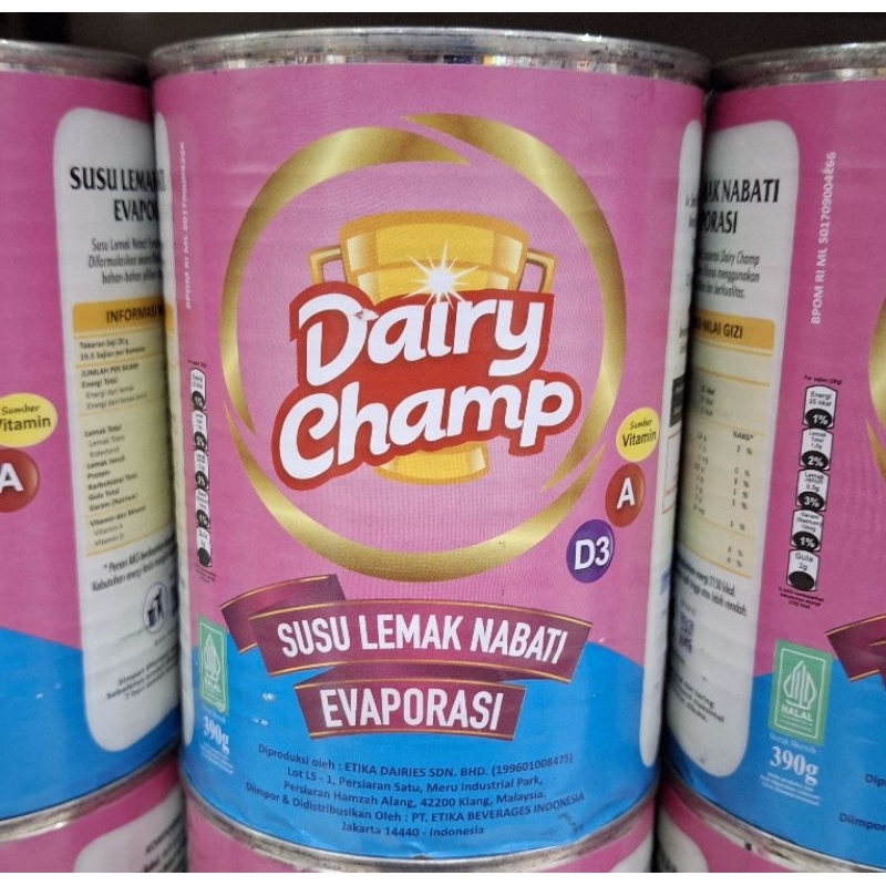 

Dairy Champ susu lemak nabati evaporasi 390gram