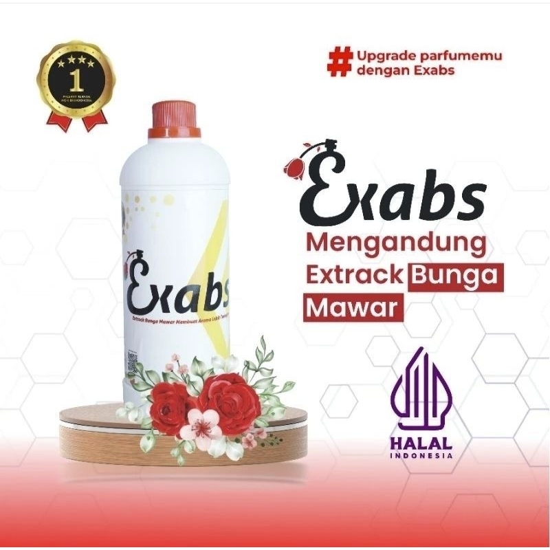 Exabs extract bunga mawar Halal Original repack 100ml