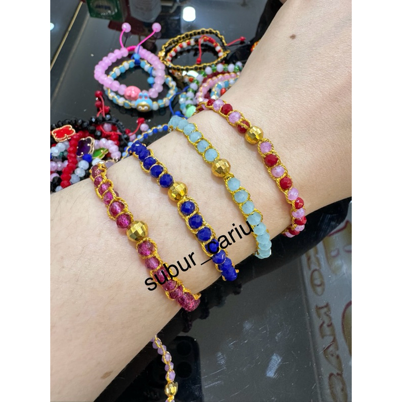 bracelet bali charm 8k boba shimer