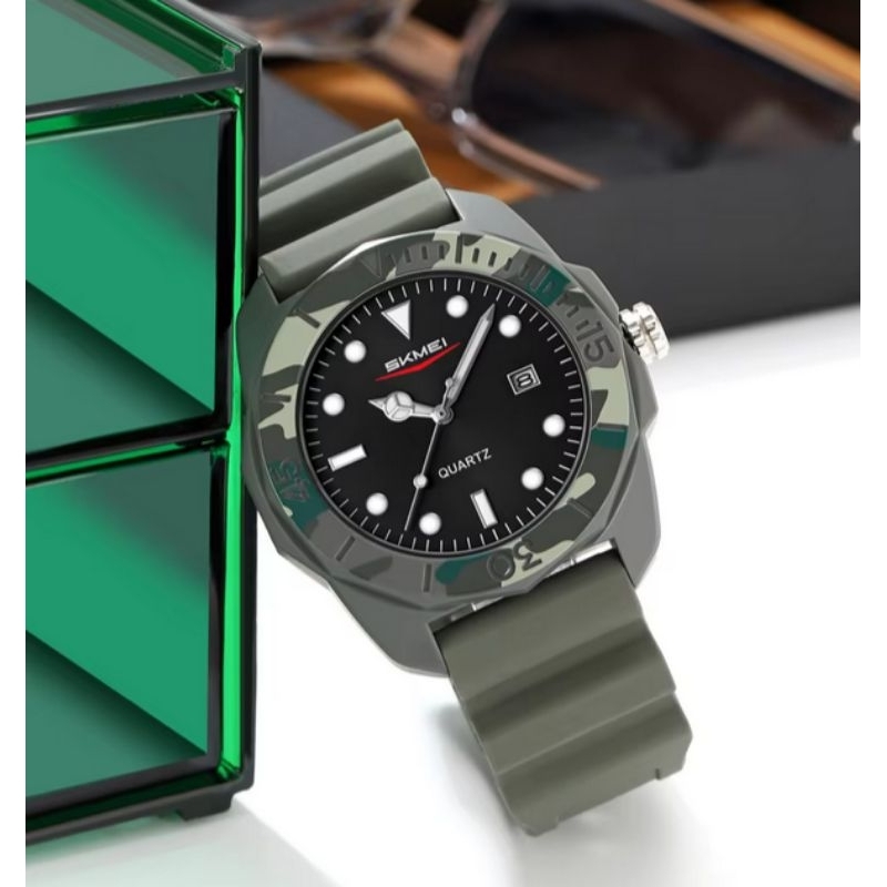 Jam pria Skmei 2393 analog free gift carton box