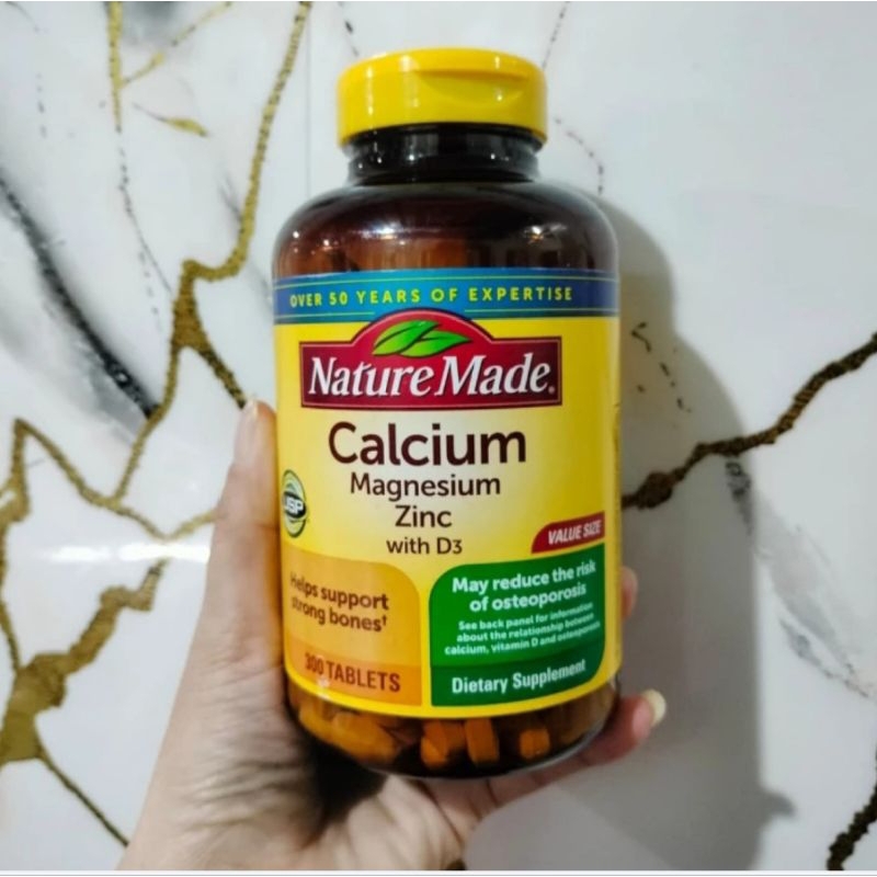 Nature made calcium magnesium zinc vitamin D3 300 tablet.