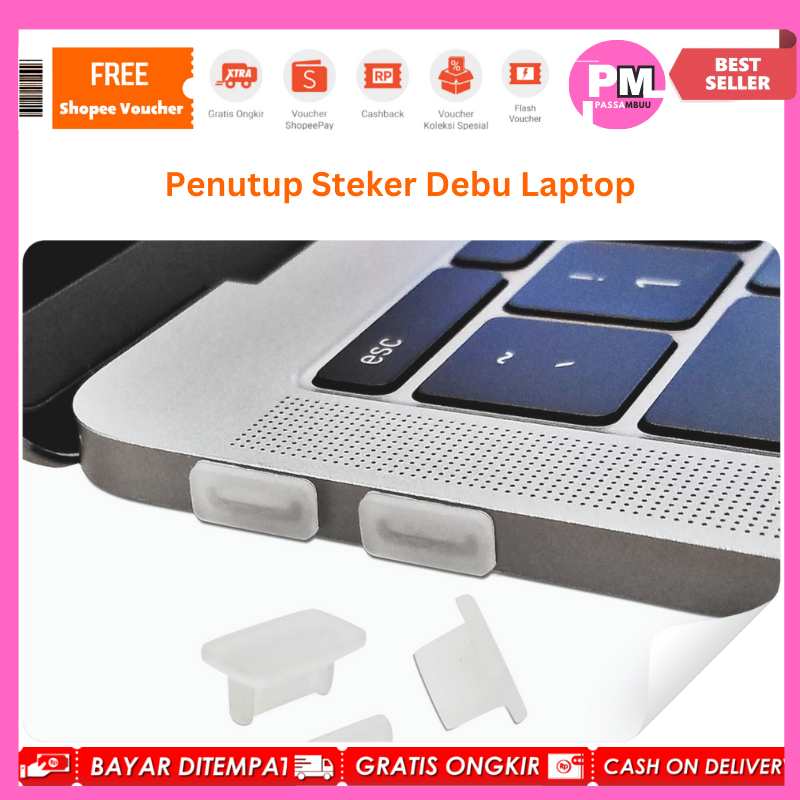 LMDAOO Laptop Dust Plug Cover USB HDMI VGA AUX Silicone 16 PCS penutup laptop