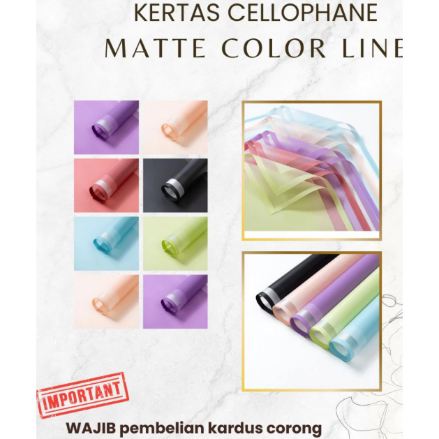 

Kertas Cellophane Buket Bunga Matte Color Line
