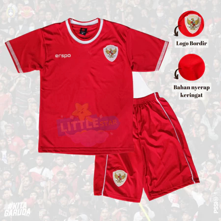 JERSEY TIMNAS ANAK INDONESIA USIA 1 - 12 TAHUN