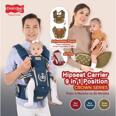 DIALOGUE Baby | Gendongan Bayi Duduk Hipseat (( CROWN DGG 4415 )) .