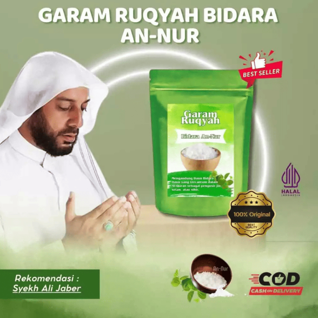

Garam Ruqyah Bidara An-nur - wasilah pelancar rezeki,garam original 100% sudah di asma