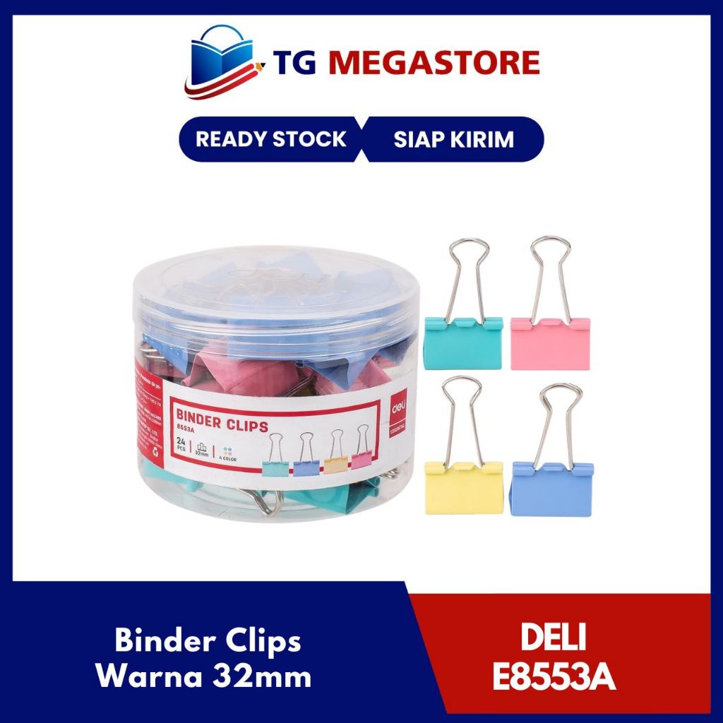 

Binder Clips DELI Warna 32mm - E8553A