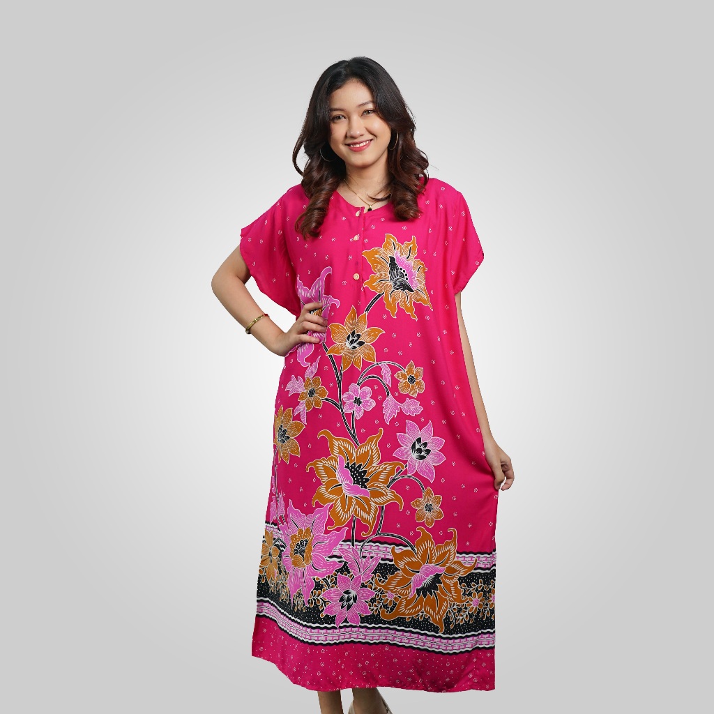 BATIK TRUSMI Daster Batik Pakaian Santai Busui Friendly Ibu BT