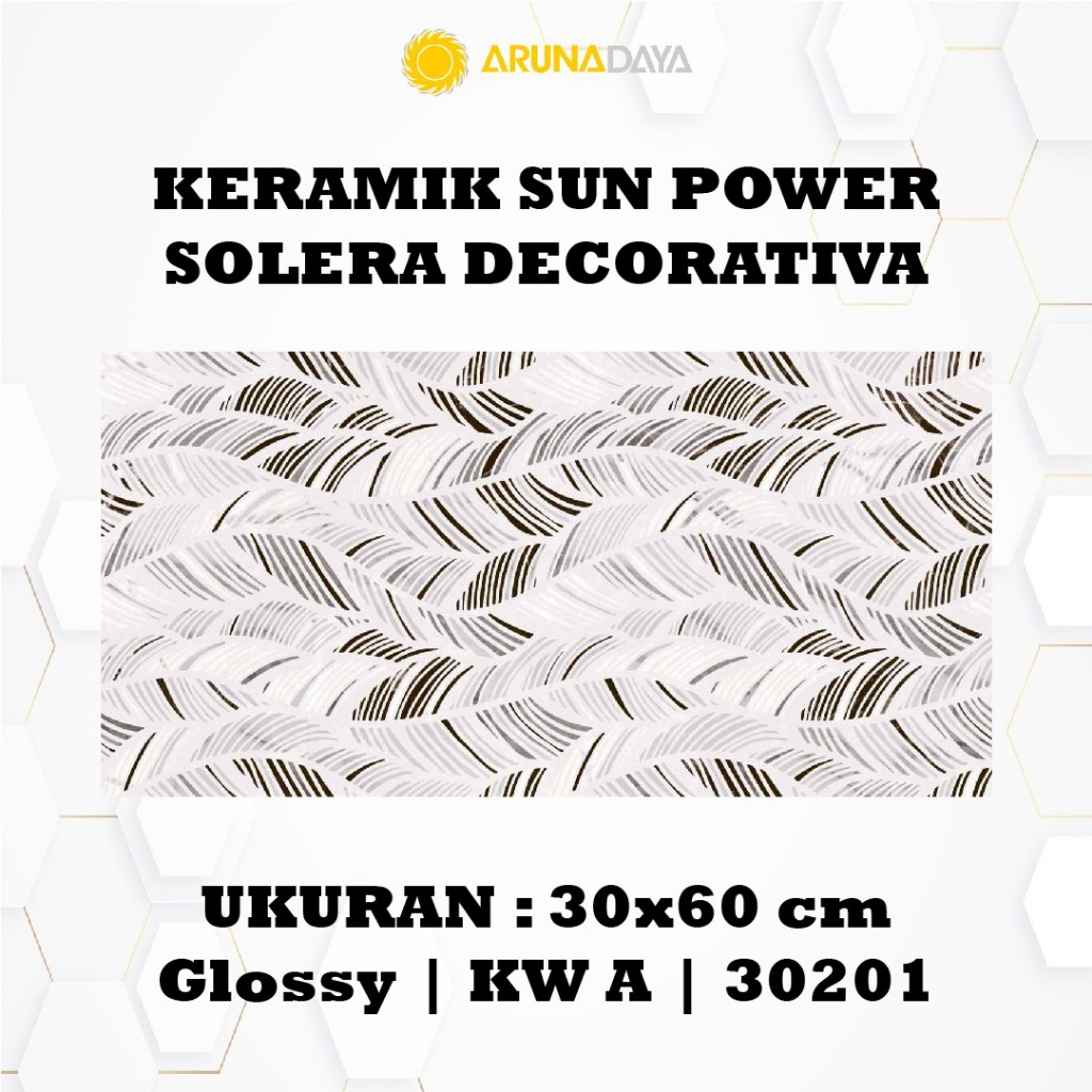 Keramik Dinding Sun Power Solera Decorativa Ukuran 30x60-Keramik Dinding Murah-Keramik Body Putih Su