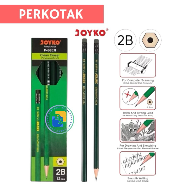 

Pensil Joyko P-88ER 2B 1 BOX 12 PCS