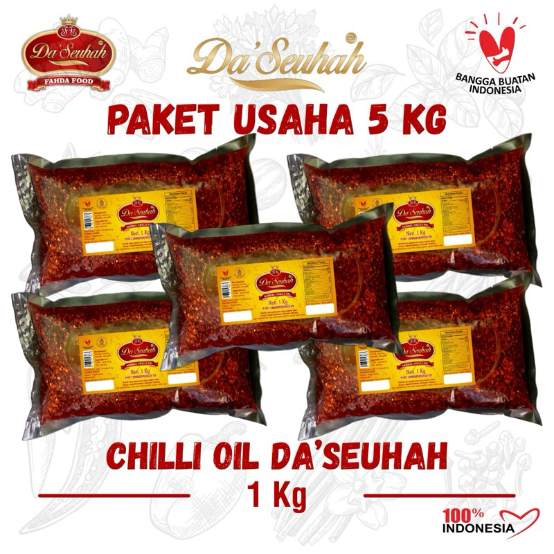 

PAKET USAHA 5kg CHILLI OIL Da’Seuhah by fahda food