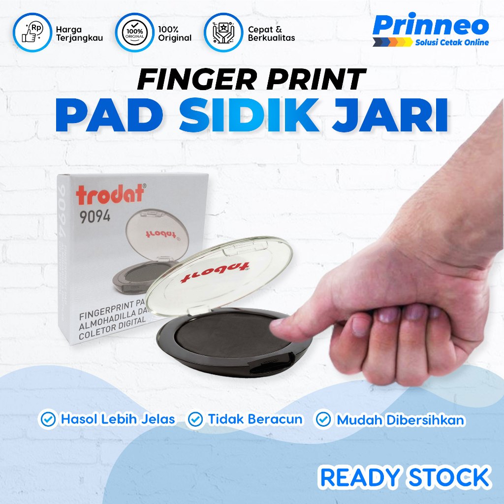 

Stempel Sidik Jari, Fingerprint Pad Sidik Jari, Bantalan Stempel Khusus untuk Sidik Jari Trodat