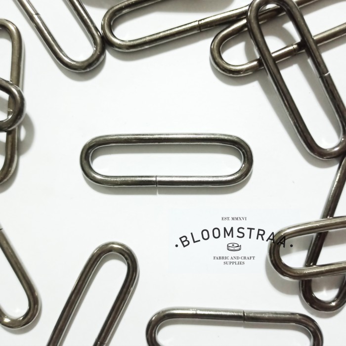 Grosir Ring Oval 5 cm Black Nickel Ring lonjong 50 mm Nikel hitam 5cm 50mm