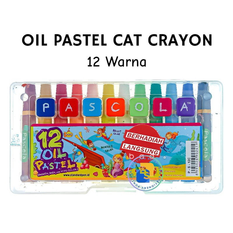 

Standard Pascola Oil Pastel 12 / Set ( Crayon / Pewarna / Coloring )