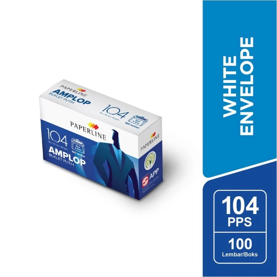 

Amplop Paperline Putih Polos 104 PPS / Paperline Amplop Putih 104 PPS 10x15cm 100 Lembar