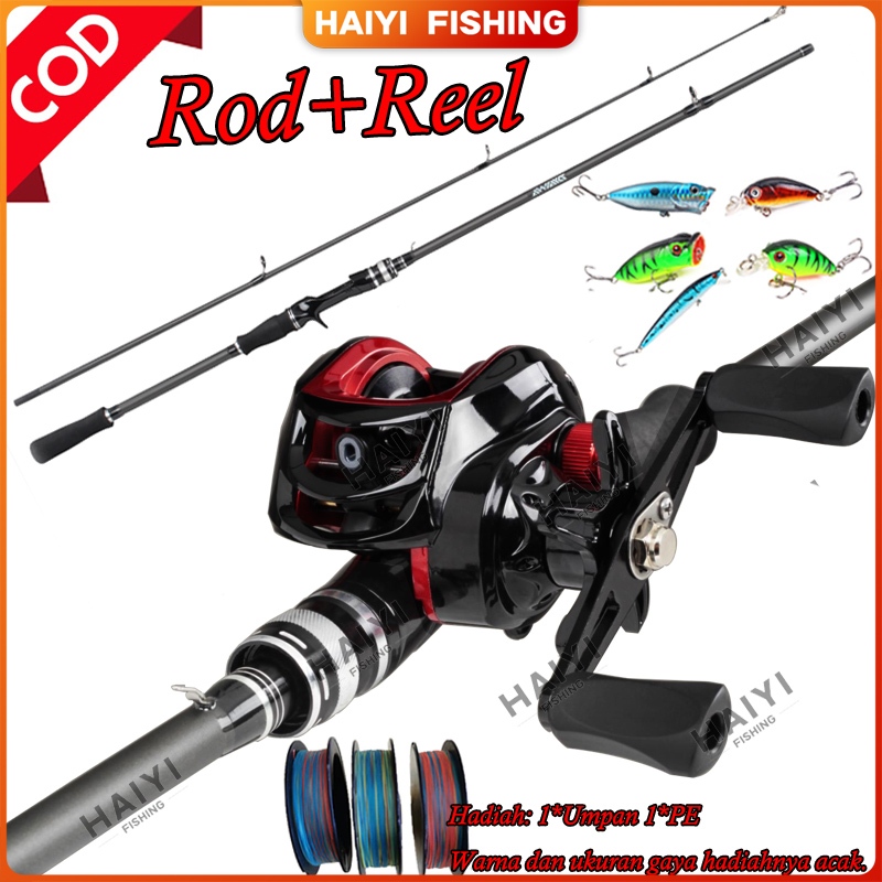 HAIYI FISHING Joran Bc Casting 1 Set Murah / Kesting Ikan Gabus 1 Set/Pancing Casting Set / Reel Bc 