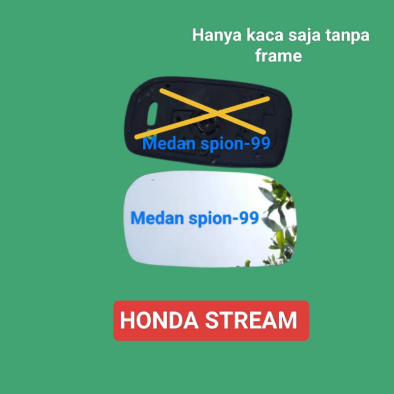 kaca spion refill honda stream ready stock kanan dan kiri, hanya kaca tanpa bingkai (dudukan kaca) h