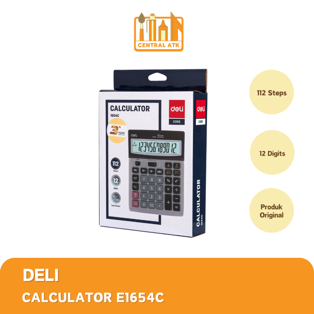 

DELI CALCULATOR l KALKULATOR E1654C BLACK