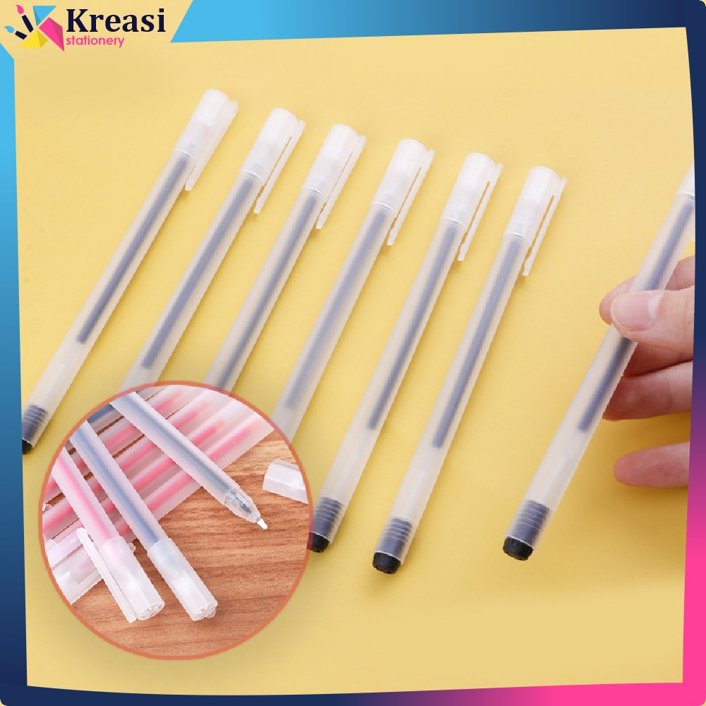 

Pena Perlengkapan Sekolah Ballpoint / Pena Gel Alat Tulis Pulpen 0.5mm Motif Polos Simple / Pulpen Cair Kantor Sekolah Kreasi Stationery A46