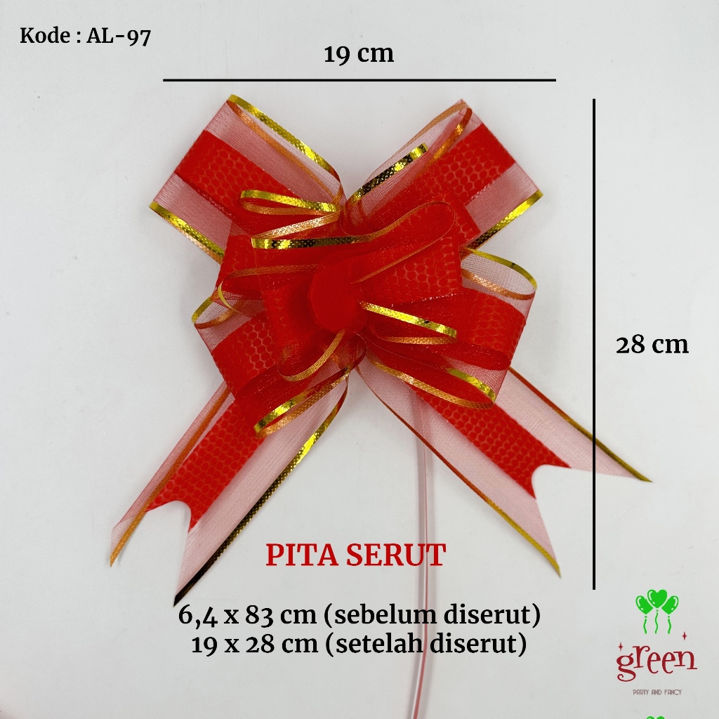 

[10 pcs]Pita serut premium 64 mm Pita serut mewah Pita serut 64 mm Pita tarik besar Pita kado Pita parcel Pita hampers besar [AL-97]