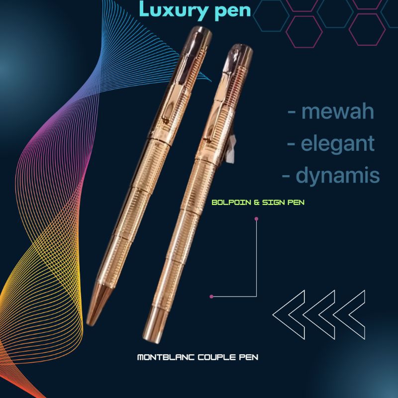 

Pulpen ballpoint mewah Montblanc classic couple bukan parker