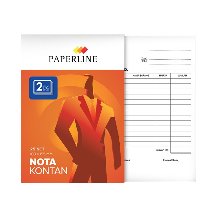 

Nota Kontan 2 Ply Paperline / 25 Set / 10,8 x 15,5 cm / Nota / Bon / Invoice