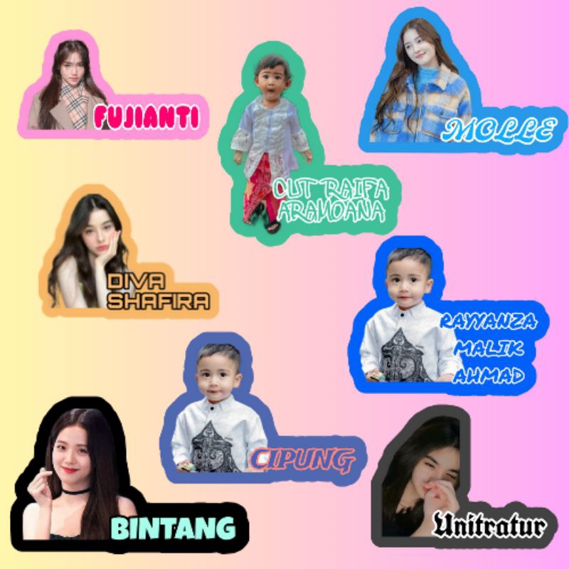 

PRE-ORDER Stiker nama dan foto (2foto)
