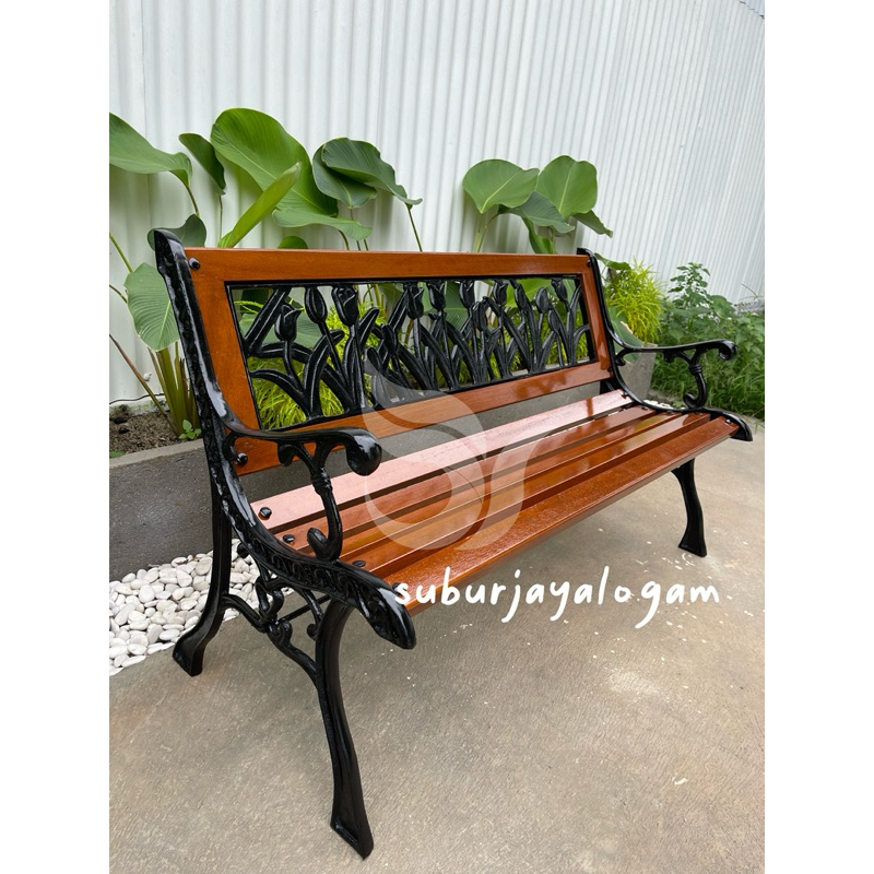 Kursi Taman Besi - Motif Tulip