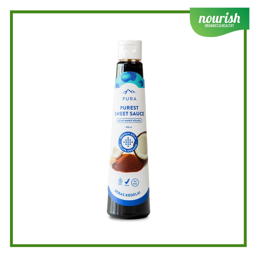 

Pura , Kecap Manis Kelapa - Rendah Gula - Kelapa Organik 200 ml