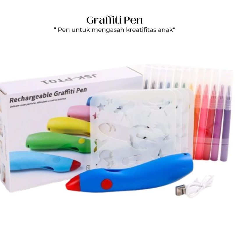 

Rechargable Graffiti Pen/3D Print Pen/Art Pen/Kado Anak/Mainan Anak/Toys/Hadiah Anak/Doodle Arts