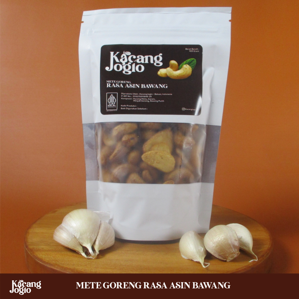 

Kacang Mete Goreng Bawang Putih Asin Super Premium Matang Gurih