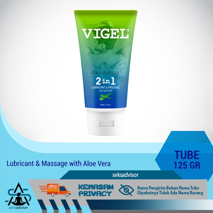 VIGEL 2 in 1 LUBRICANT AND MASSAGE. Lubrican Pelumas Dan Pijat - 125 g