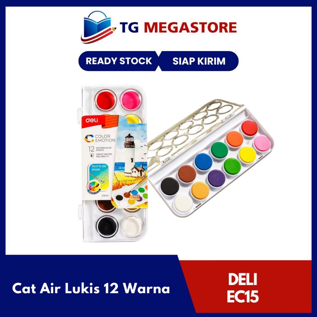 

Deli Cat Air Lukis 12 Warna - EC15-12