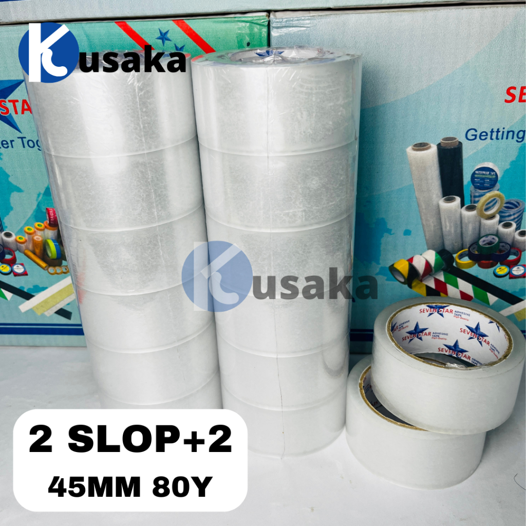 

14Pcs Solasi Lakban Bening Coklat 45mm x 80Y Transparan Clear Selotip Packing Isolasi Yard OPP