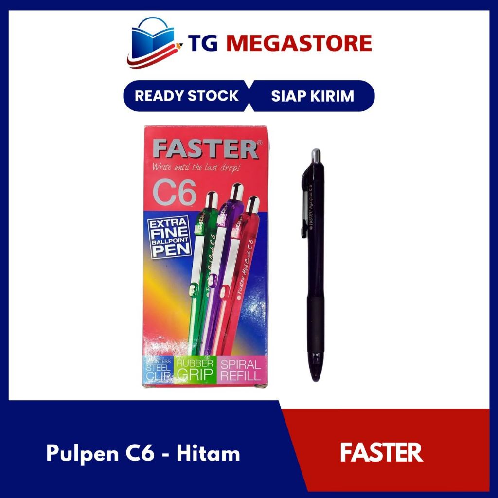 

Pulpen Faster C6 Warna Hitam