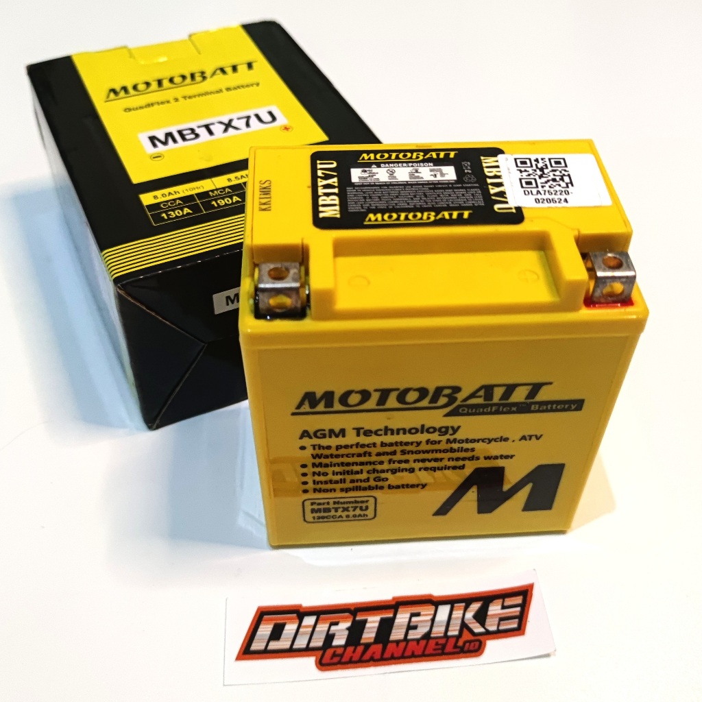 Aki Motobatt Baterai Motobatt GEL MBTX7U KLX BF 150 KLX 250 R25 CBR 250 NMAX CRF 250 XMAX VESPA