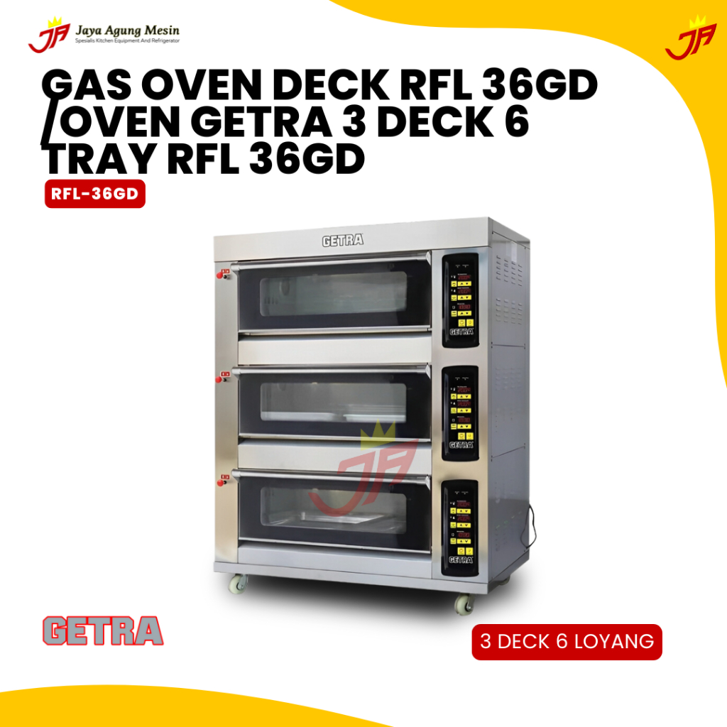 GETRA GAS OVEN DECK RFL 36GD /OVEN GETRA 3 DECK 6 TRAY RFL 36GD