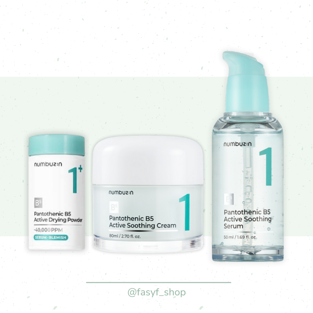 NUMBUZIN No.1 Pantothenic B5 Active Soothing Serum 50ml / Cream 80ml / Drying Powder 7gr