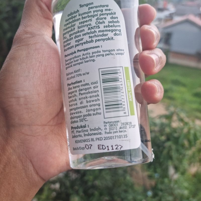 RB22 Antis 200ml aroma timun, hand sanitizer spray