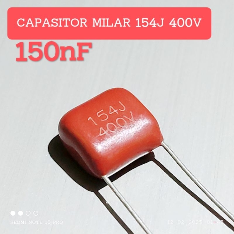 CAPASITOR MILAR 154 150nF 154J 400v 400volt