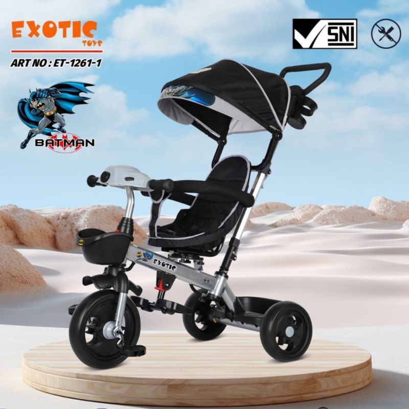 Sepeda Roda Tiga Exotic ET-1261-1 Tricycle Sepeda Anak Sepeda Dorong Anak Sepeda Stroller