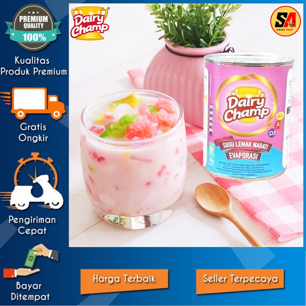 

DAIRY CHAMP SUSU EVAPORASI / EVAPORATION MILK 390 GRAM