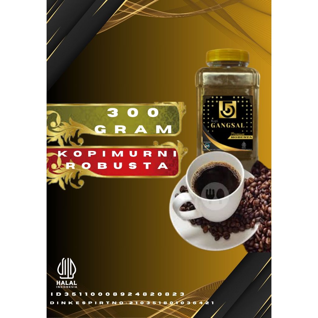 

KOPI BUBUK ROBUSTA / MURNI 300 GRAM KEMASAN TOPLES